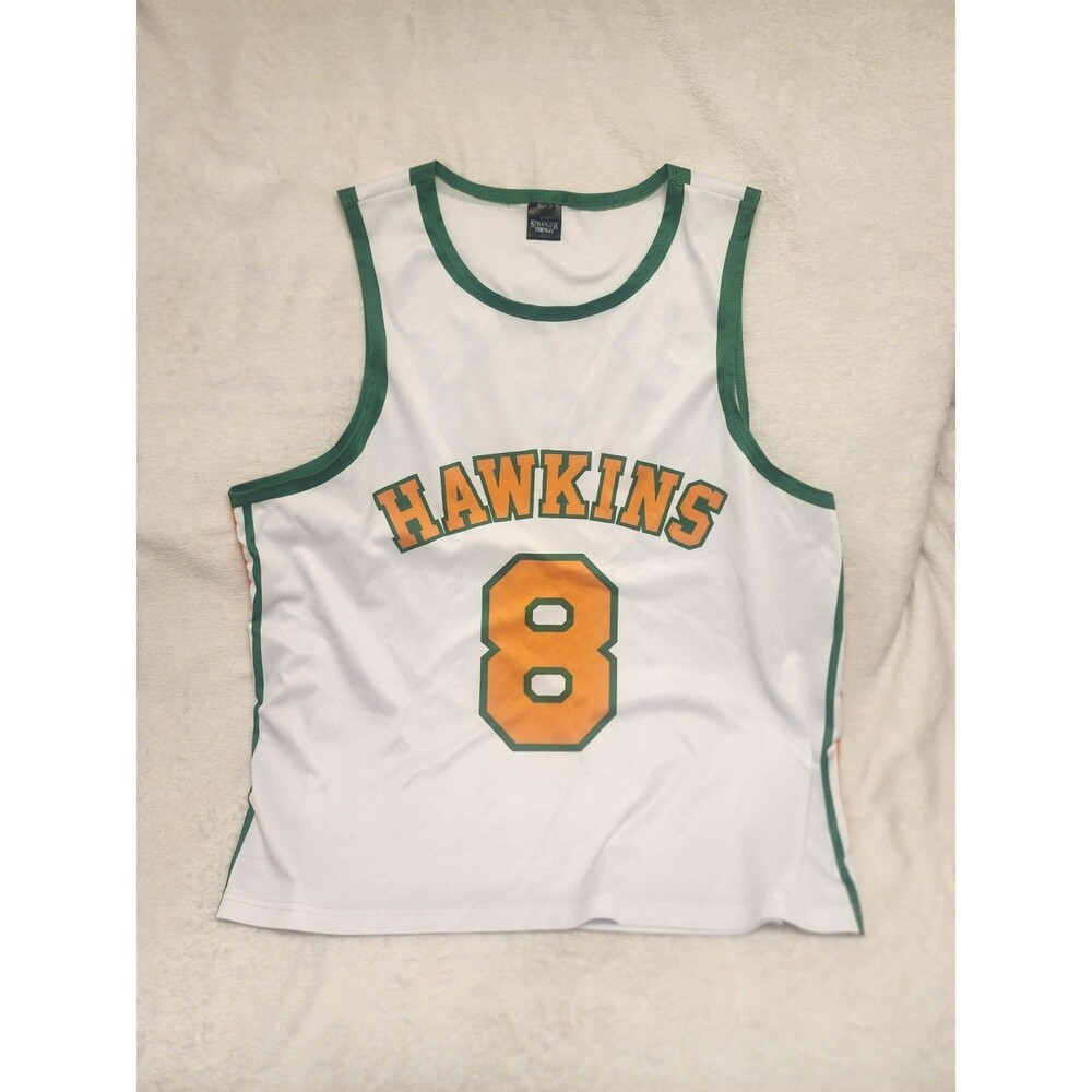 Stranger Things Hawkins 8 Basketball Jersey Sleeveless Men Large